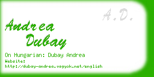 andrea dubay business card
